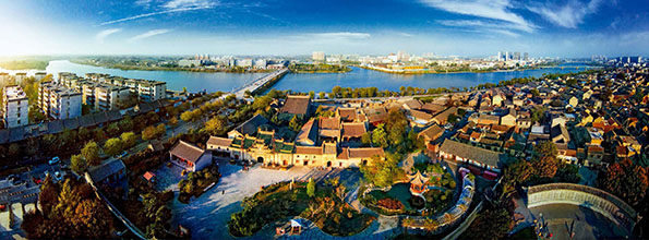 An aerial view of Bozhou.