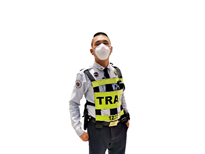 A masked guard at Greenbelt Mall in Makati, Manila after the Philippine Ministry of Health confirmed the first case of COVID-19 infection in the country on January 30.