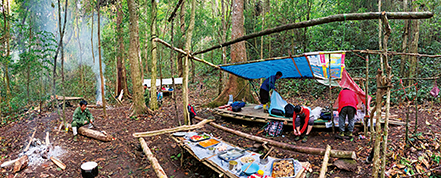 A camp site in Nam Ha National Protected Area. (LI GUOGANG)