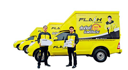 Delivery workers for Flash Express.